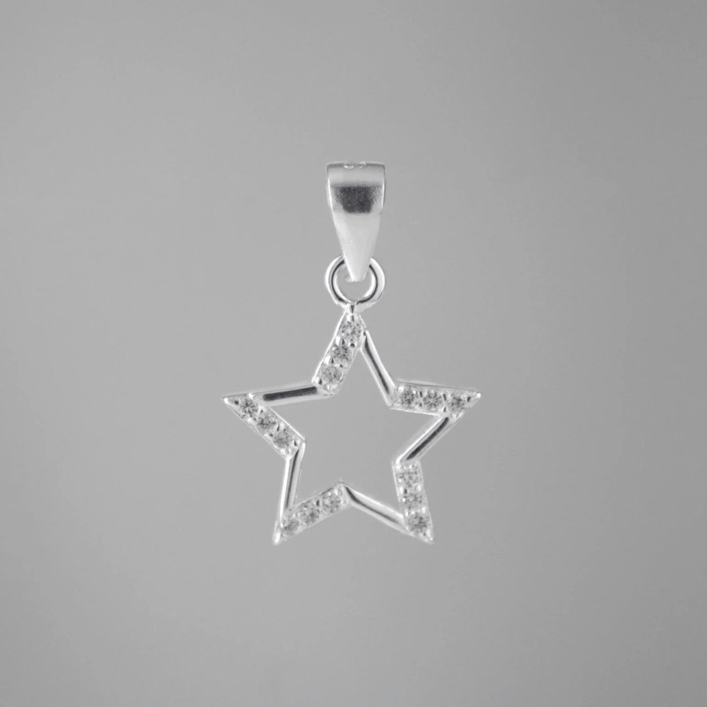 Dije Silueta Estrella con Microcircones | Plata Ley 925