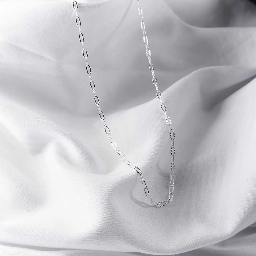 CADENA AROS DIAMANTADOS 3MM-50CM