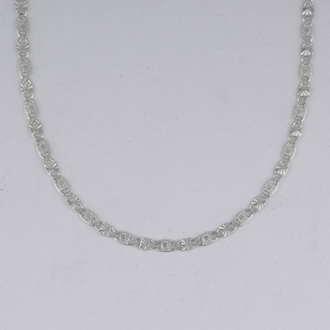 CADENA ESCALERA PLANA PUNTO X DIAMANTADA 2MM-50CM