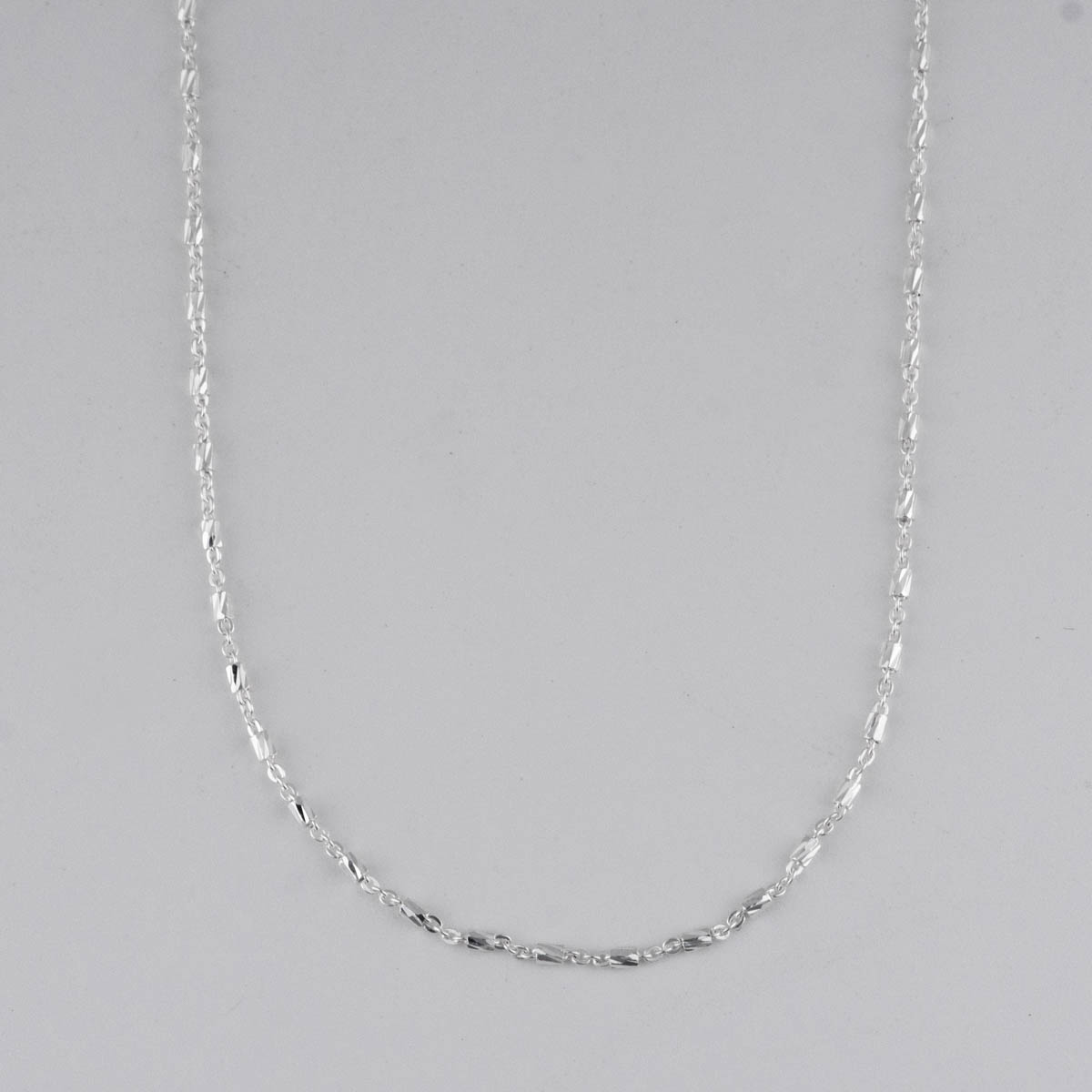 CADENA AROS BARRILES DIAMANTADOS 1.5MM-45CM